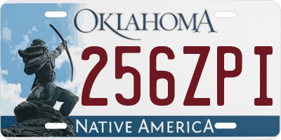 OK license plate 256ZPI