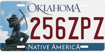 OK license plate 256ZPZ