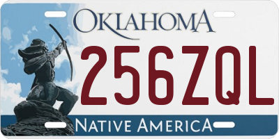 OK license plate 256ZQL