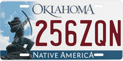 OK license plate 256ZQN