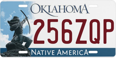 OK license plate 256ZQP
