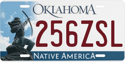 OK license plate 256ZSL