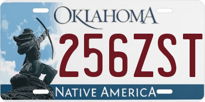 OK license plate 256ZST