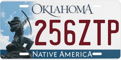 OK license plate 256ZTP
