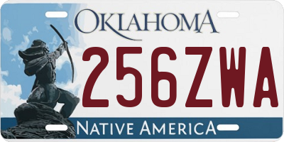 OK license plate 256ZWA