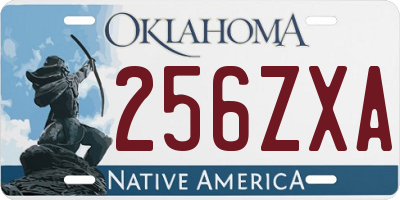 OK license plate 256ZXA