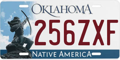 OK license plate 256ZXF