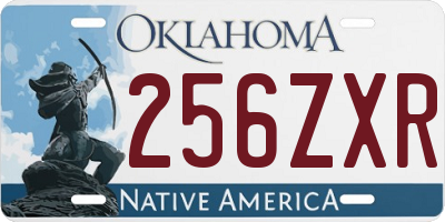 OK license plate 256ZXR