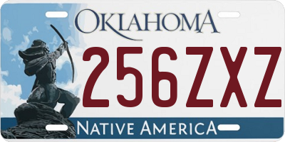 OK license plate 256ZXZ