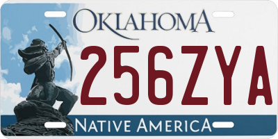 OK license plate 256ZYA