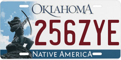 OK license plate 256ZYE