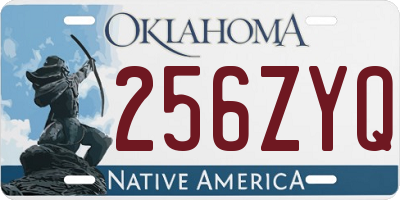 OK license plate 256ZYQ