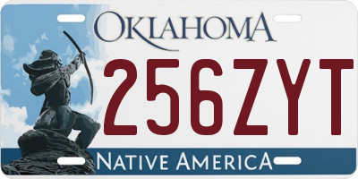 OK license plate 256ZYT