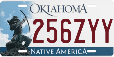 OK license plate 256ZYY