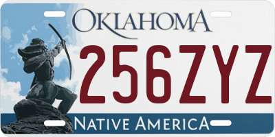 OK license plate 256ZYZ