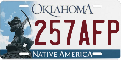 OK license plate 257AFP