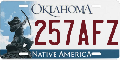 OK license plate 257AFZ