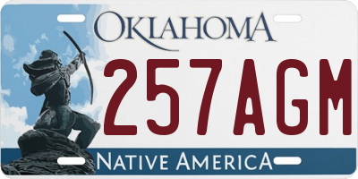 OK license plate 257AGM