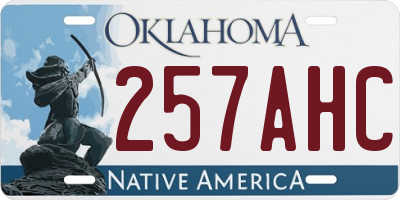 OK license plate 257AHC
