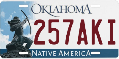 OK license plate 257AKI