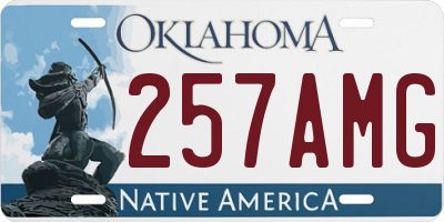 OK license plate 257AMG