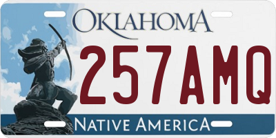 OK license plate 257AMQ