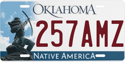 OK license plate 257AMZ
