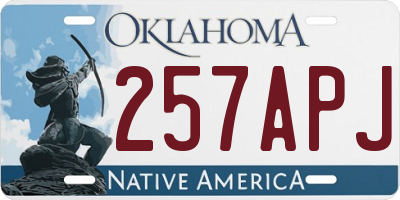 OK license plate 257APJ