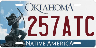 OK license plate 257ATC