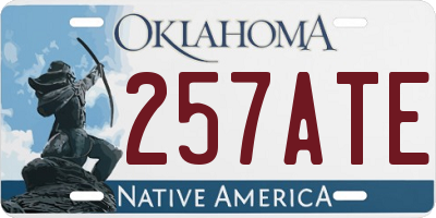OK license plate 257ATE