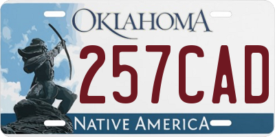 OK license plate 257CAD