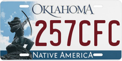 OK license plate 257CFC