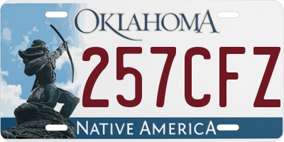 OK license plate 257CFZ