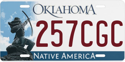 OK license plate 257CGC