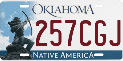 OK license plate 257CGJ