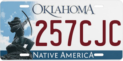 OK license plate 257CJC