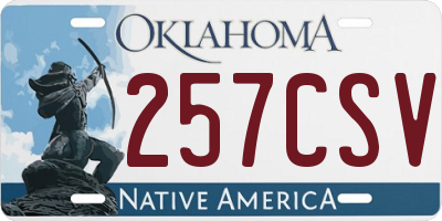 OK license plate 257CSV