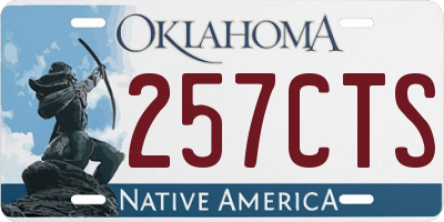 OK license plate 257CTS