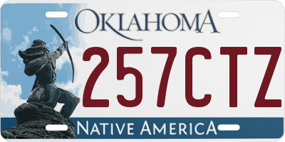 OK license plate 257CTZ