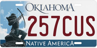 OK license plate 257CUS