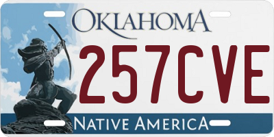 OK license plate 257CVE