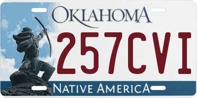 OK license plate 257CVI