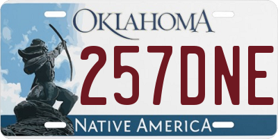 OK license plate 257DNE