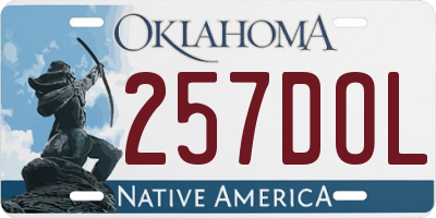 OK license plate 257DOL