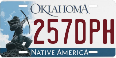 OK license plate 257DPH