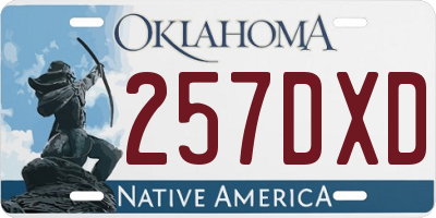 OK license plate 257DXD