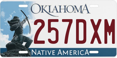 OK license plate 257DXM