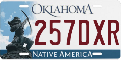 OK license plate 257DXR