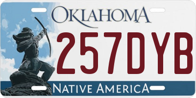 OK license plate 257DYB