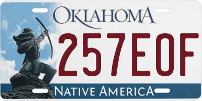 OK license plate 257EOF